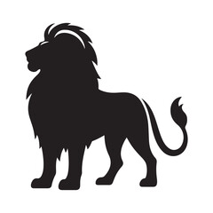 lion vector silhouette clip art logo design illustration. roaring head face collections.