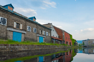 青空の小樽運河