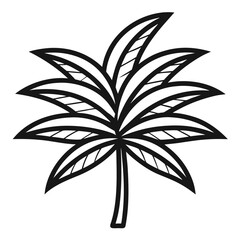 palm leaf vector