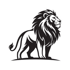 lion vector silhouette clip art logo design illustration. roaring head face collections.