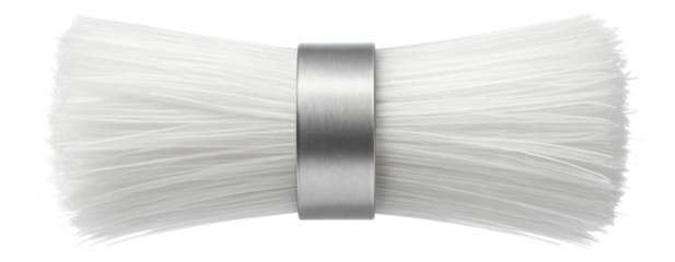 Polypropylene fibers, added to concrete mixes to reduce shrinkage cracking in driveways.