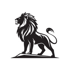 lion vector silhouette clip art logo design illustration. roaring head face collections.