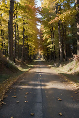 Fototapeta premium road in autumn