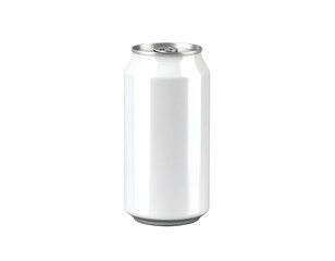 White blank aluminum can on black