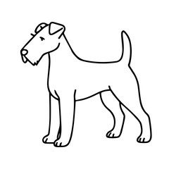 line icon Fox Terrier dog vector on white background
Vector icon of dog breed on white background