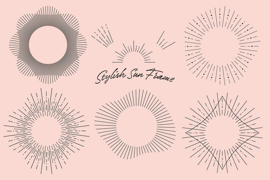 スタイリッシュな太陽光線のフレームセット