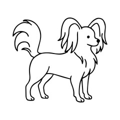 line icon papillon dog vector on white background
Vector icon of dog breed on white background