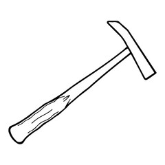 hammer sketch vector illustration isolated on white background ai generated