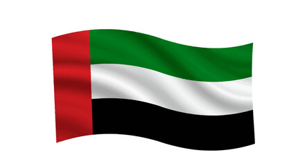 Obraz premium Flag of the United Arab Emirates waving