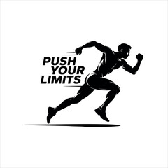 runner silhouette vector man design 