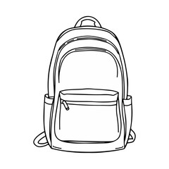bag sketch vector illustration isolated on white background ai generated