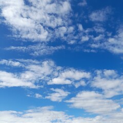photograph of a sky covered with partly clouds.
