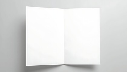 Open Blank Paper Sheet for Presentation or Mockup