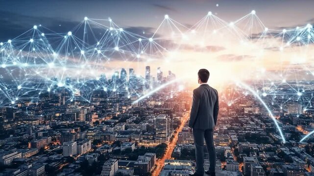 Business Vision:  Connecting Cityscape to Global Network - Powered by Adobe