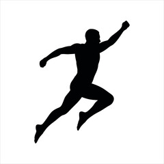 silhouette of a man jumping