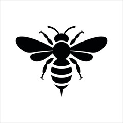 bee silhouette vector design illustration 