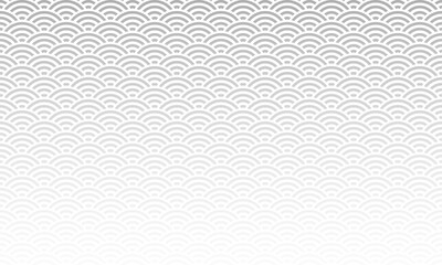 グラデーション青海波パターン モノトーン