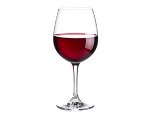 Elegant glass with red wine drink