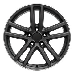 Obraz premium Five-double-spoke alloy wheel rim with an anthracite coating