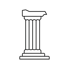 greek column isolated on white