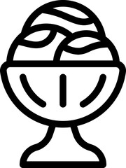 Delicious scoops of ice cream in a classic sundae dish, a sweet treat for any occasion