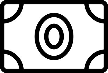 Simple vector illustration of a banknote, symbolizing concepts of digital finance, economic growth, online business investment, and wealth management