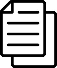 Simple and Clean Document Icon Representing Information, Data, and Text-Based Content
