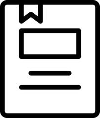 Vector graphic of a closed book with a ribbon bookmark, suitable for educational websites, e-learning platforms, and webinar materials