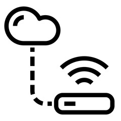 cloud computing - Internet Of Things - line outline