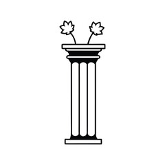 classic column vector illustration on white background
