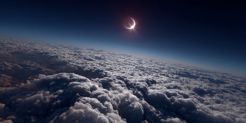 Eclipsing clouds 360 degrees hdr panorama overhead nature's spectacular sky view