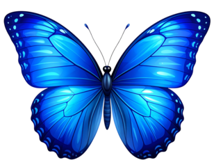 blue butterfly isolated on white