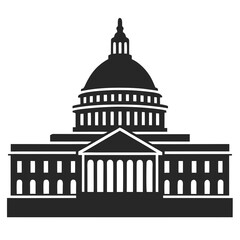Congress Washington silhouette vector illustration