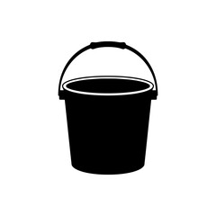 Plastic bucket silhouette vector flat illustration design.  © Techzaka