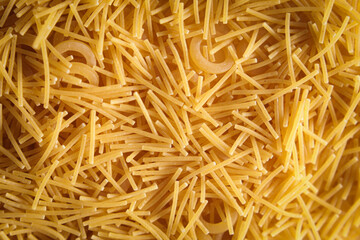 noodles on a solid color background, eat, noodles, cooking, top view, flat lay