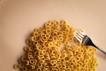 noodles on a solid color background, eat, noodles, cooking, top view, flat lay
