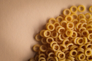 noodles on a solid color background, eat, noodles, cooking, top view, flat lay