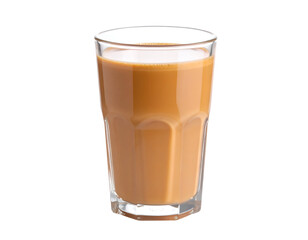 Glass of creamy beverage refreshment drink