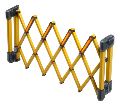 Collapsible barrier with folding sections and lockable joints