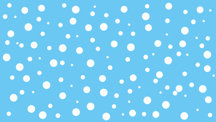 水色の背景に白色のランダムな水玉模様
Random white polka dots on a light blue background