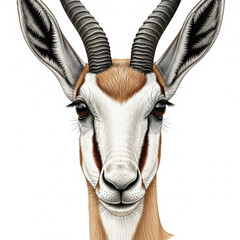 close up of a male springbok