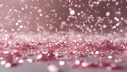 Elegant pink glitter background with bokeh effect for celebration and decoration