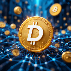 Golden coins with dollar sign symbol representing money and finance