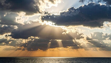 Dramatic sunset over the sea