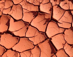 Dried, cracked earth