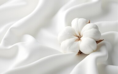 White cotton, Pure organic cotton for textile and fashion industry, Environmentally sustainable ESG 2050. High quality