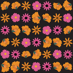 Abstract Floral Background Design with Artistic Botanical Elements