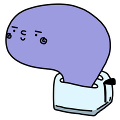 vector illustration of a cartoon speech bubble gum