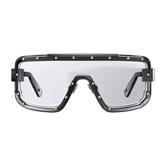 Futuristic Studded Shield Sunglasses -