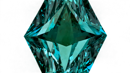 Large Teal Diamond Gemstone Cut Jewellery